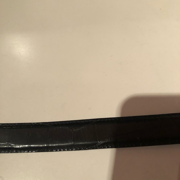 Classic Polo Ralph Lauren black American Alligator belt with 925 sterling buckle - Picture 7 of 10